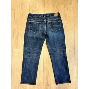 American Eagle Boyfit Jeans Womens 6 Dark Wash Stretch Relaxed Straight‎ Denim thumbnail 5