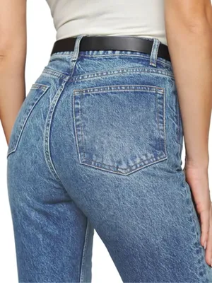 REFORMATION Cynthia High Rise Straight Jean Colorado Wash thumbnail 4