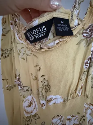 Vintage Twoofus Floral Yellow Slip Dress thumbnail 4
