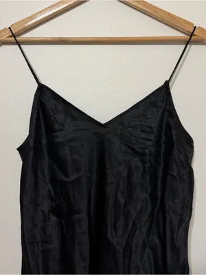 Paige 100% silk tank size small black thumbnail 3