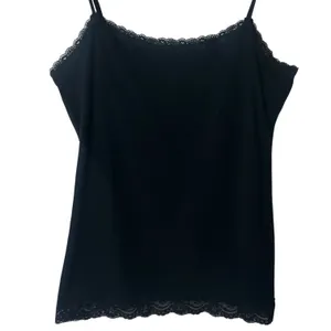 Sonoma Lace Tank Top Camisole Black Stretch Strappy Capsule Minimalist‎ S thumbnail 4