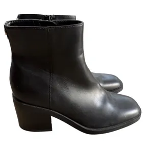 Nine West Black Square Toe Block Heel Ankle Boots Booties Womens Size 8M thumbnail 2