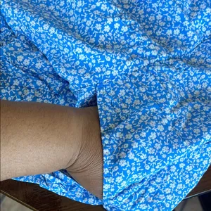 New Old Navy Blue and White Floral Jumpsuit with Spaghetti Straps thumbnail 8