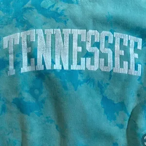 Pressbox Vintage University Of Tennessee Sweatshirt Cotton Small Turquoise Blue Tie Dye thumbnail 2