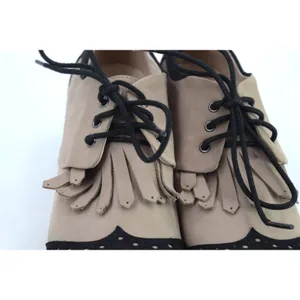 All Black by Anthropologie Womens Oxford Heel Shoes -‎ Lace Up, Tassel Detail thumbnail 8