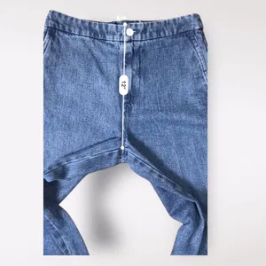J.Crew 1996 High Waist Cropped Wide‎ Leg Lace Up Jeans Size 28 Coastal Sailor thumbnail 7