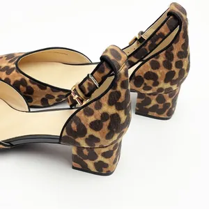 CABI Kiki Leopard Print Faux Calf Hair Adjustable Ankle Strap Block Heels 8 thumbnail 10