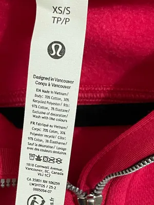 Lululemon NWT Scuba Oversized Half Zip Hoodie Fleece Pink Dragon Size XS/S thumbnail 9