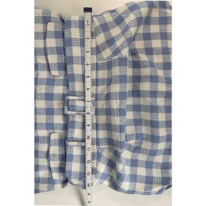 Ann Taylor Blue White‎ Gingham Sheath Dress Belted Square Neck Size 2 thumbnail 5