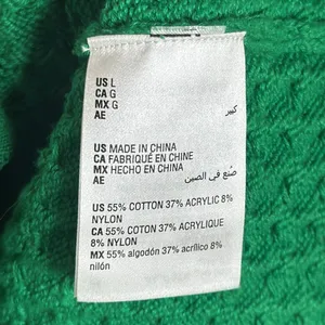 Charter club ladies Green Hooded Cardigan knit button up Sweater‎ size large thumbnail 5