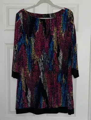 Colorful Abstract Print Dress thumbnail 1