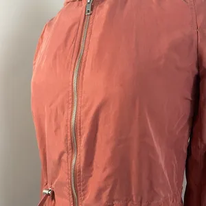 BKE Y2K Coral Cinched Waist Longline Hooded Lightweight Jacket thumbnail 7