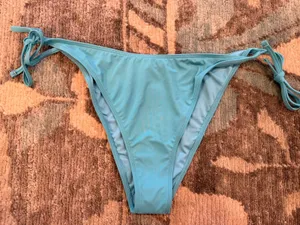 Roxy Turquoise Tie Side Bikini Bottoms Women's Sz L NWOT NEW thumbnail 1