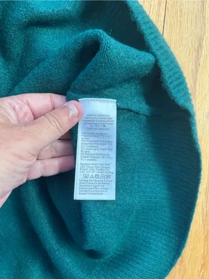 NWT J. Crew Factory Extra Soft Yarn Ruffleneck Sweater Dress Emerald Green M thumbnail 8