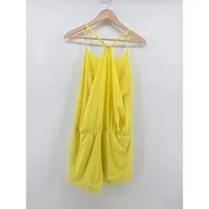 Fabletics Romper Womens Medium Yellow‎ Activewear Racerback Elastic Waist thumbnail 3