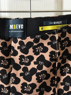 Anthropologie Maeve The Margot Kick-Flare Cropped Trousers Medium thumbnail 4