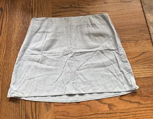 Princess Polly Pale Blue Cotton Mini Skirt thumbnail 1