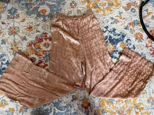 Vintage Gold checked wide legged pants Size M thumbnail 1