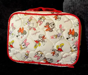 Disney Daisy Duck Minnie Mouse Quilted Makeup Cosmetic Travel Bag New thumbnail 1