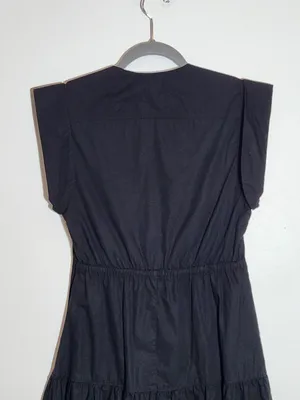 Steve Madden Black Cotton Mini Dress Size Small Wedding Guest Dress thumbnail 6