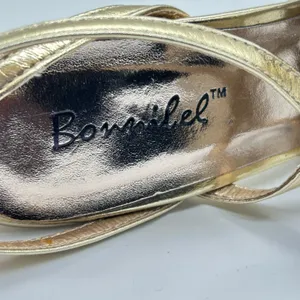 Bonnilel Heels Womens 8 Gold Tiara Glitter Shoes Wedding‎ Nightout Formal Party thumbnail 6