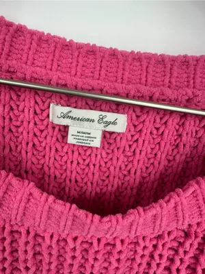 American Eagle Outfitters Pink Boho Baggy Sweater Size Medium thumbnail 5