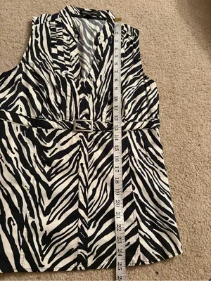 Express Y2K 2000s 00s club party cami tank zebra print going out top sz medium thumbnail 14