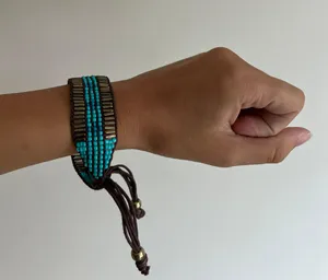 Teal Beaded Bracelet Blue thumbnail 2