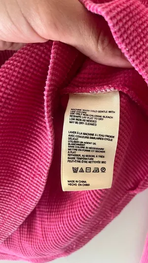 Pilcro and the Letterpress Pink Thermal Waffle Knit Long Sleeve Top Size Small thumbnail 8