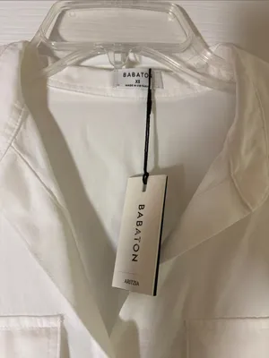 Aritzia Babaton Blue White Garner Shirt XS thumbnail 6
