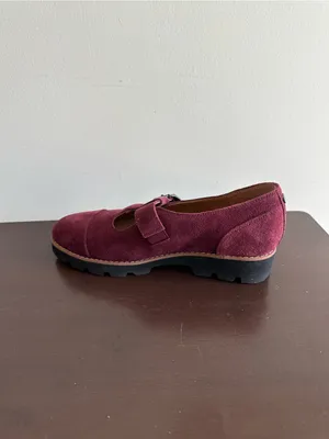 Vionic Women's Carmen T-Strap Loafer Suede Port Wine Size 6 thumbnail 2