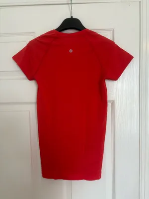 Red Lululemon Swiftly Tech Short Sleeve thumbnail 2