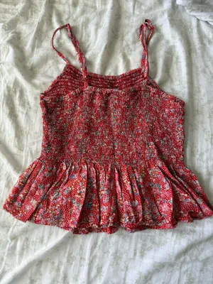 Angie Red Floral Tank Top thumbnail 2