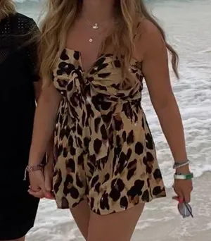 Boutique Cheetah Print Romper thumbnail 2