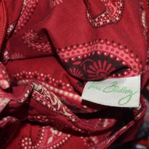 Vera Bradley Crossbody Handbag, "Mesa Red-2006", Zip Closure, Paisley Pattern thumbnail 9