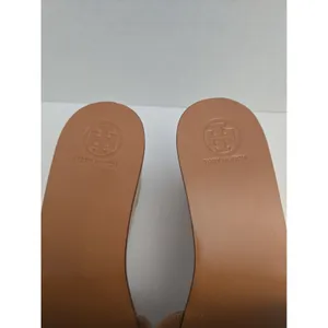 Tory Burch ines brown leather Wedge platform Slide Sandals Women’s Size 6-1/2M thumbnail 2