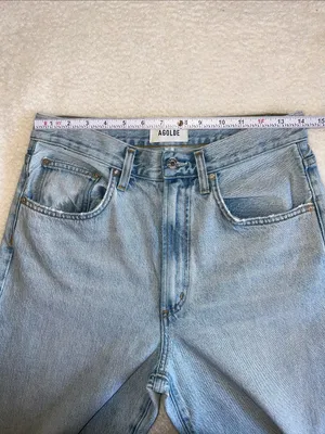 AGOLDE Cinched Hem Loose Taper Jeans Light Wash‎ Size 27 thumbnail 3