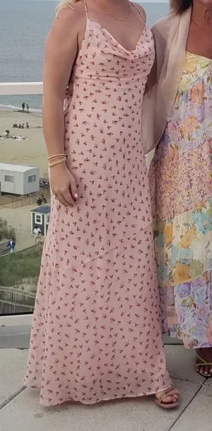 Pepper mayo pink maxi dress thumbnail 1