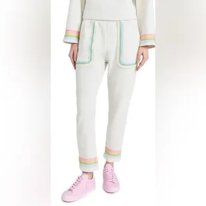 Something Navy Rainbow Applique set 1/4 zip crop pullover sweatpants embroidery thumbnail 3