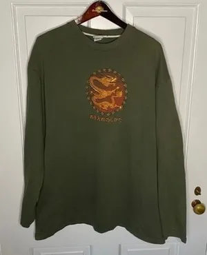 Vintage Chinese‎ Dragon Green Boyfriend Sweatshirt thumbnail 1