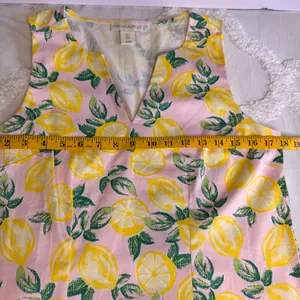 Cynthia Rowley Pink Lemon Print Dress Stretch‎ Sleeveless Sheath Womens Sz 6 thumbnail 11