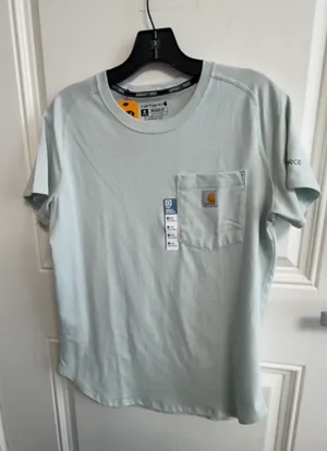 Carhartt Force Women’s Relaxed Fit Midweight Pocket T-Shirt - Size M (8-10) - Mint Green NWT thumbnail 4