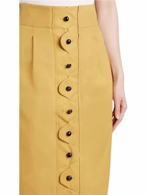 Anthropologie Maeve Ada Button-front Pencil Skirt Size 2 EUC thumbnail 4