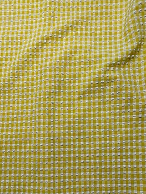 Urban Outfitters Mary Gingham Mini Dress S Yellow Textured Cottagecore Sundress thumbnail 11