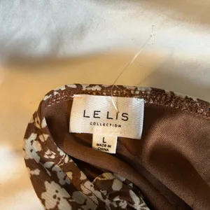 NWOT Le Lis Collection Brown Floral Bodysuit thumbnail 6