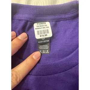 New Purple T-Shirt Crewneck "My Favorite Workout" Old Savannah Distillery thumbnail 2