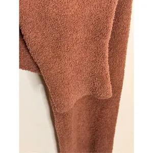 Anthropologie Daily Practice Brown Teddy Sweater Jogger Pants M thumbnail 4