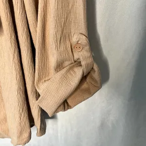 Woman Within Cardigan Khaki Crepe New 14/16 thumbnail 3
