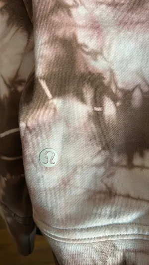 Lululemon All Yours Hoodie Tie-Dye Brown & White Cotton Womens Size 4 NWOTS thumbnail 4