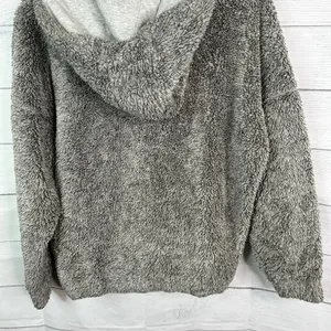 Prana Womens size Small Permafrost Half Zip Teddy Fleece Hoodie w23180516 Gray thumbnail 6